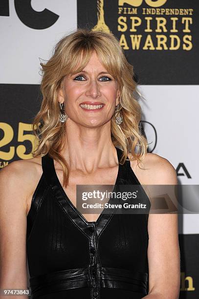 Actress Laura Dern arrives at the 25th Film Independent Spirit Awards held at Nokia Theatre L.A. Live on March 5, 2010 in Los Angeles, California.