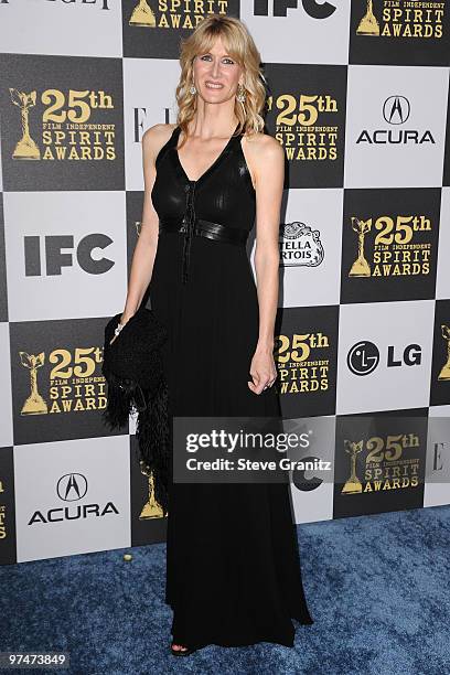 Actress Laura Dern arrives at the 25th Film Independent Spirit Awards held at Nokia Theatre L.A. Live on March 5, 2010 in Los Angeles, California.