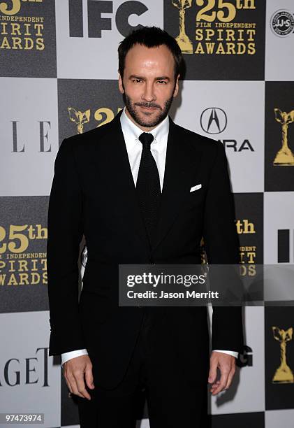 Director Tom Ford arrives at the 25th Film Independent's Spirit Awards held at Nokia Event Deck at L.A. Live on March 5, 2010 in Los Angeles,...