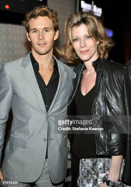 Actor Ryan Kwanten and Editor in Chief, US ELLE Robbie Myers attend the ELLE Green Room at the 25th Film Independent Spirit Awards held at Nokia...