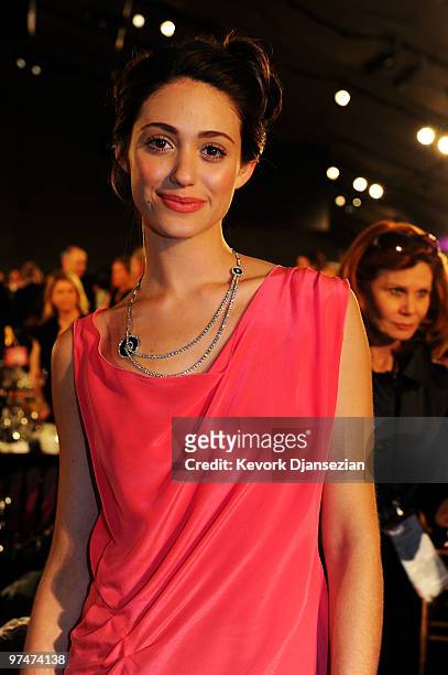 Actress Emmy Rossum in the audience at the 25th Film Independent's Spirit Awards held at Nokia Event Deck at L.A. Live on March 5, 2010 in Los...
