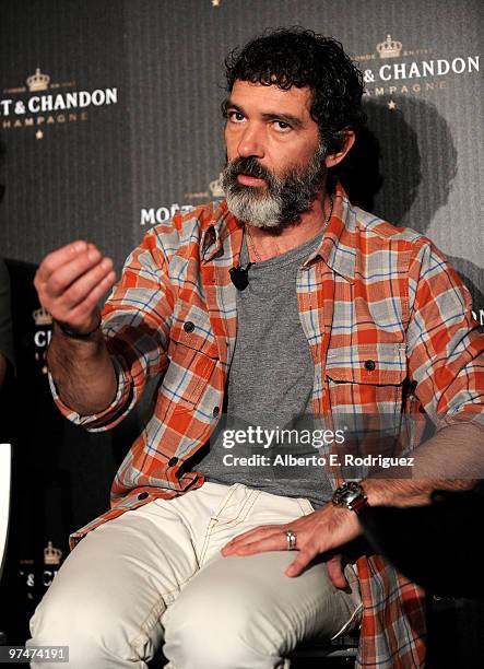 Producer Antonio Banderas attends the press conference for the Oscar nominated film "La Dama y La Muerte" on March 5, 2010 in Los Angeles, California.