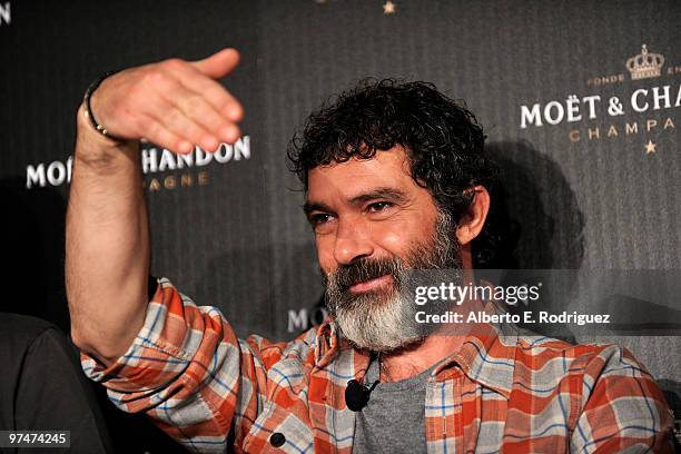 Producer Antonio Banderas attends the press conference for the Oscar nominated film "La Dama y La Muerte" on March 5, 2010 in Los Angeles, California.