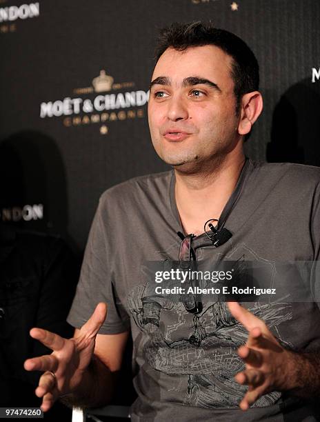 Producer Manuel Sicilia attends the press conference for the Oscar nominated film "La Dama y La Muerte" on March 5, 2010 in Los Angeles, California.