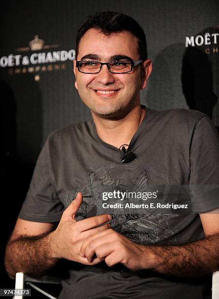 Producer Manuel Sicilia attends the press conference for the Oscar nominated film "La Dama y La Muerte" on March 5, 2010 in Los Angeles, California.