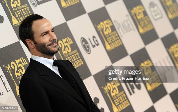 Director Tom Ford arrives at the 25th Film Independent's Spirit Awards held at Nokia Event Deck at L.A. Live on March 5, 2010 in Los Angeles,...