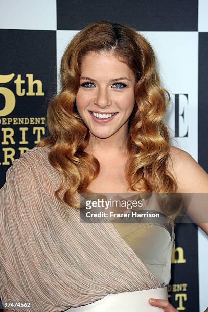 Actress Rachelle Lefevre arrives at the 25th Film Independent's Spirit Awards held at Nokia Event Deck at L.A. Live on March 5, 2010 in Los Angeles,...