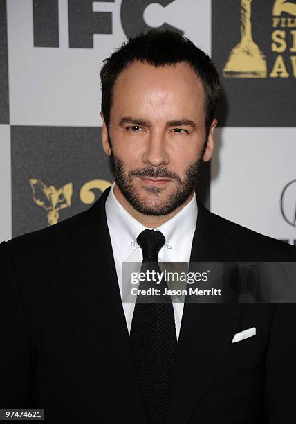 Director Tom Ford arrives at the 25th Film Independent's Spirit Awards held at Nokia Event Deck at L.A. Live on March 5, 2010 in Los Angeles,...