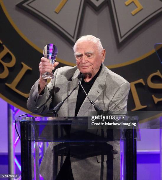 Actor Ernest Borgnine, recipient of the Special Award of Merit, attends the 47th Annual ICG Publicist Awards at the Hyatt Regency Century Plaza on...