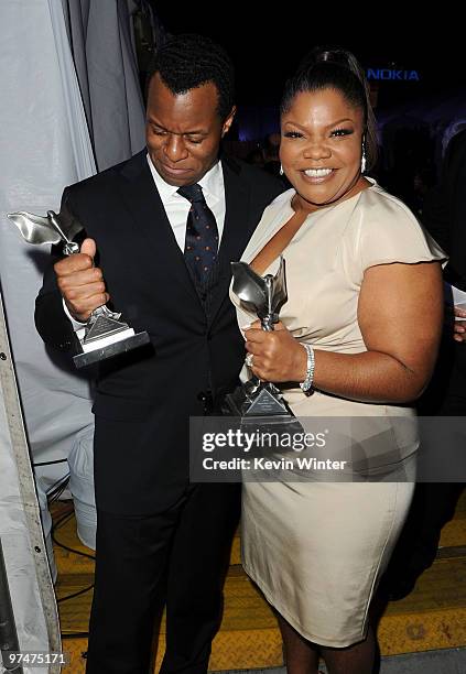 Screenwriter Geoffrey Fletcher, winner Best First Screenplay for "Precious," and actress Mo'Nique, winner Best Supporting Female for "Precious,"...