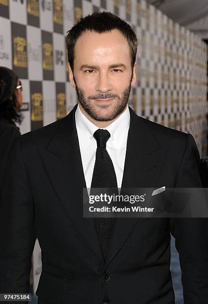 Director Tom Ford arrives at the 25th Film Independent's Spirit Awards held at Nokia Event Deck at L.A. Live on March 5, 2010 in Los Angeles,...