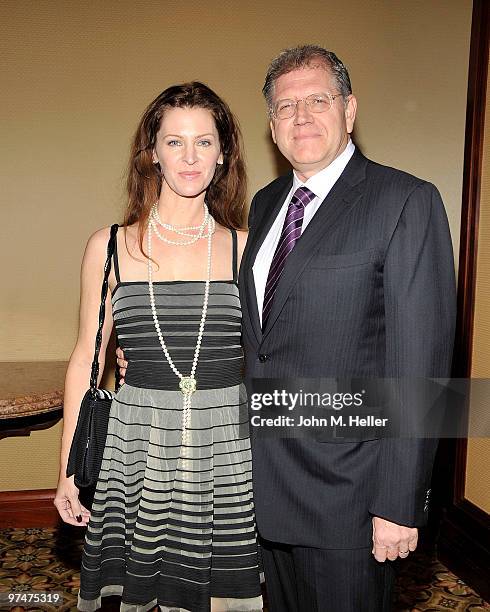 Actress Leslie Zemeckis and filmmaker Robert Zemeckis recipient of the Lifetime Achievement Award attends the 47th Annual ICG Publicists Awards at...