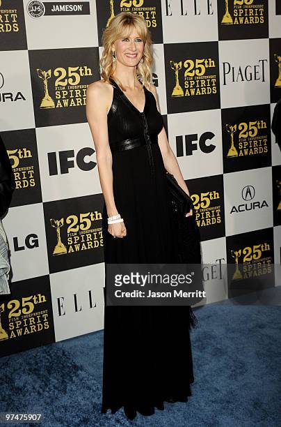 Actress Laura Dern arrives at the 25th Film Independent's Spirit Awards held at Nokia Event Deck at L.A. Live on March 5, 2010 in Los Angeles,...