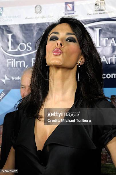Actress Maria Grazia Cucinotta arrives at the 5th Annual Los Angeles Italia Film, Fashion and Art Festival on March 5, 2010 in Los Angeles,...