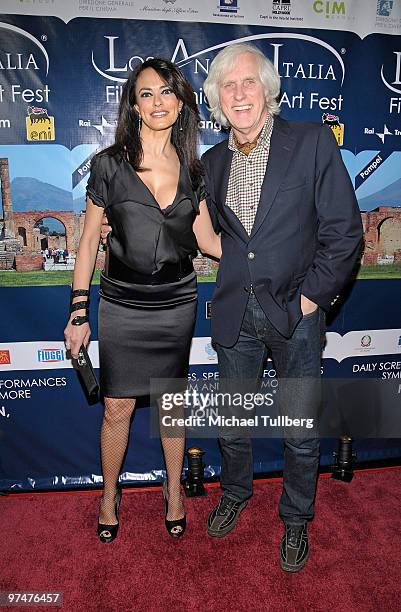 Actress Maria Grazia Cucinotta and photographer Douglas Kirkland arrive at the 5th Annual Los Angeles Italia Film, Fashion and Art Festival on March...