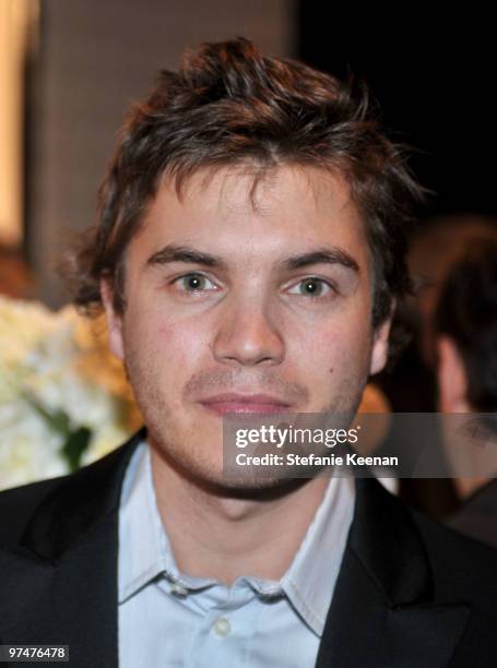 Actor Emile Hirsch attends the ELLE Green Room at the 25th Film Independent Spirit Awards held at Nokia Theatre L.A. Live on March 5, 2010 in Los...