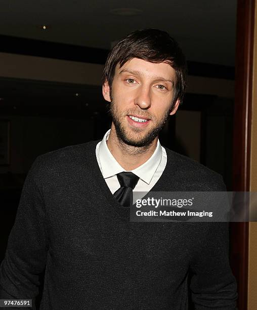 Actor Joel David Moore arrives at the 47th Annual ICG Publicist Awards at the Hyatt Regency Century Plaza on March 5, 2010 in Century City,...