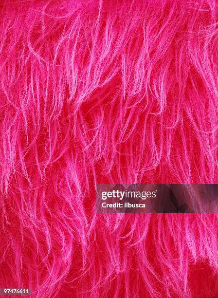 pink fur - fur stockfoto's en -beelden