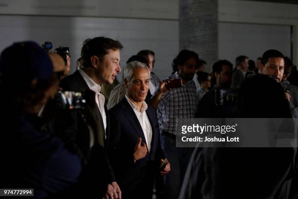 Chicago Mayor Rahm Emanuel talks about constructing a high speed transit tunnel with engineer and tech entrepreneur Elon Musk of The Boring Company...