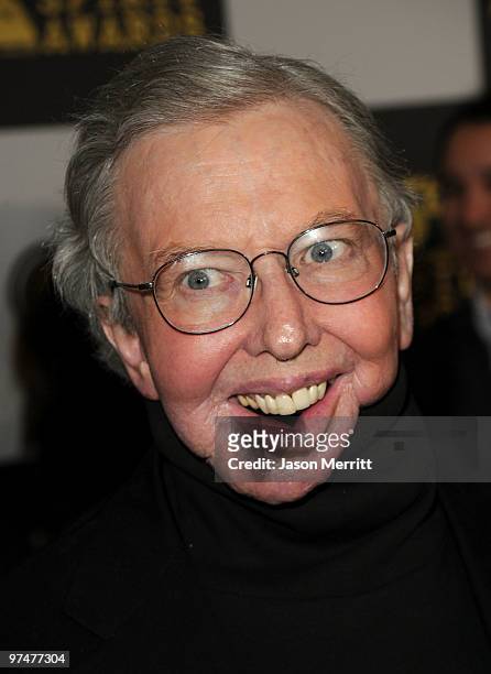 Film Critic Roger Ebert arrives at the 25th Film Independent's Spirit Awards held at Nokia Event Deck at L.A. Live on March 5, 2010 in Los Angeles,...