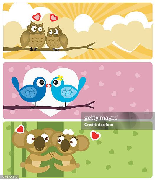 valentine banners!!! - valentine monkey stock illustrations