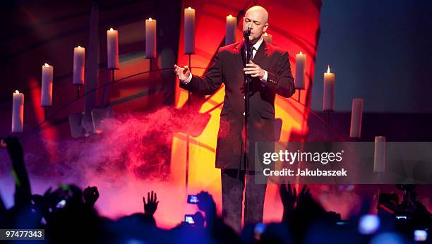 Der Graf of the band Unheilig performs live during the ''The Dome 53'' concert event at the Velodrom on March 5, 2010 in Berlin, Germany.