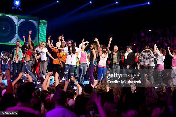 The dance act Die Atzen perform live during the ''The Dome 53'' concert event at the Velodrom on March 5, 2010 in Berlin, Germany.