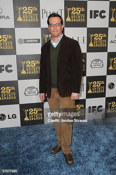 Actor Ed Helms arrives at the 25th Film Independent Spirit Awards sponsored by Piaget held at Nokia Theatre L.A. Live on March 5, 2010 in Los...