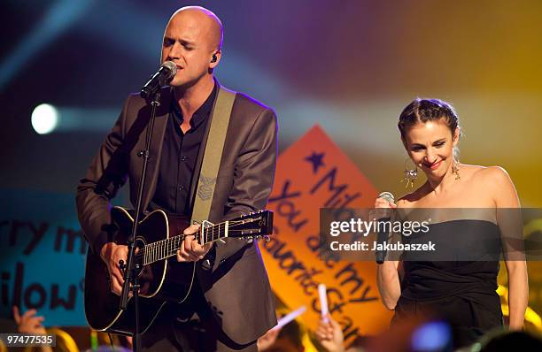 Belgian singer and songwriter Milow performs live at ''The Dome 53'' concert event at the Velodrom on March 5, 2010 in Berlin, Germany.