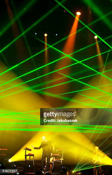 Producer Christopher von Deylen of the dance act Schiller performs live at ''The Dome 53'' concert event at the Velodrom on March 5, 2010 in Berlin,...