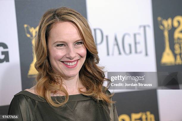 Actress Amy Ryan arrives at the 25th Film Independent Spirit Awards sponsored by Piaget held at Nokia Theatre L.A. Live on March 5, 2010 in Los...