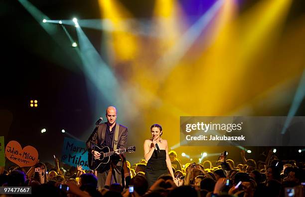 Belgian singer and songwriter Milow performs live at ''The Dome 53'' concert event at the Velodrom on March 5, 2010 in Berlin, Germany.