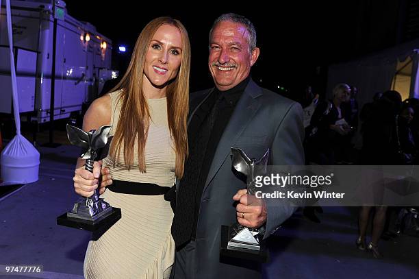 Producers Sarah Siegel-Magness and Gary Magness backstage at the 25th Film Independent's Spirit Awards held at Nokia Event Deck at L.A. Live on March...