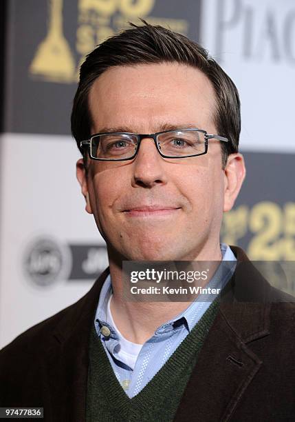 Actor Ed Helms arrives at the 25th Film Independent's Spirit Awards held at Nokia Event Deck at L.A. Live on March 5, 2010 in Los Angeles, California.