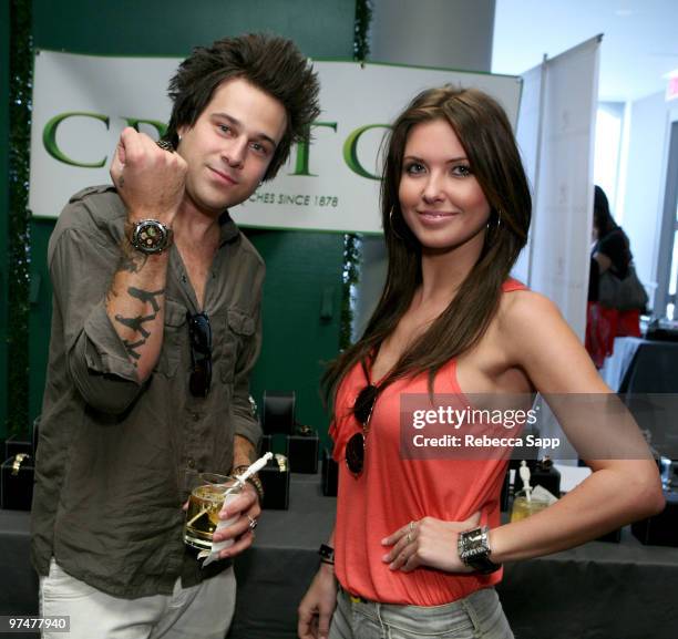 Ryan Cabrera and Audrina Patridge at Backstage Creations Celebrity Retreat at Haven360 at Andaz Hotel on March 5, 2010 in West Hollywood, California.