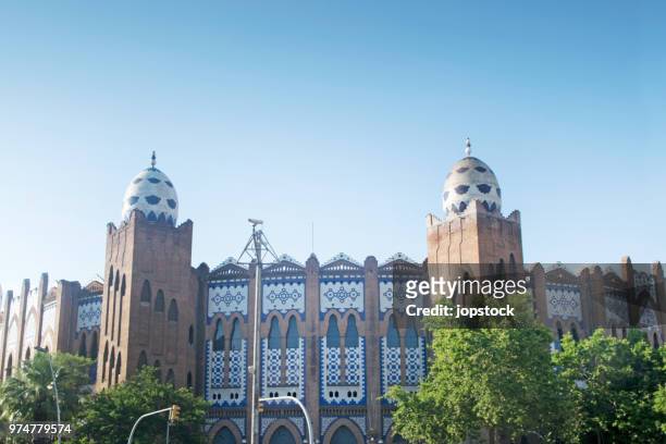 the bullring arenas - plaza de toros barcelona stock pictures, royalty-free photos & images