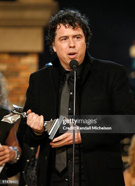 Actor Sacha Gervasi speaks onstage at the 25th Film Independent Spirit Awards held at Nokia Theatre L.A. Live on March 5, 2010 in Los Angeles,...