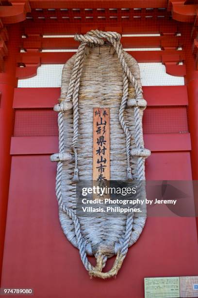 o-waraji, giant straw sandal - waraji stock pictures, royalty-free photos & images