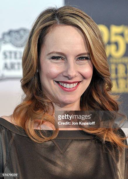 Actress Amy Ryan arrives at the 25th Film Independent Spirit Awards held at Nokia Theatre LA Live on March 5, 2010 in Los Angeles, California.