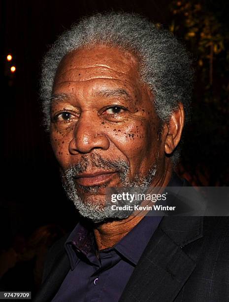 Actor Morgan Freeman attends The Hollywood Reporter's Nominees' Night Prelude to Oscar presented by Bing and MSN at the Mayor's Residence on...