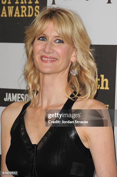 Actress Laura Dern wearing Piaget arrives at the 25th Film Independent Spirit Awards sponsored by Piaget held at Nokia Theatre L.A. Live on March 5,...