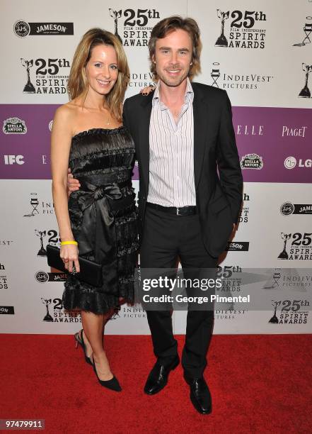 Actress Sam Trammell and actor Sam Trammell attend the 2010 Film Independent's Spirit Awards After Party held at Nokia Theatre L.A. Live on March 5,...