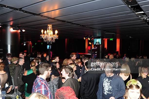 General view of the atmosphere at the 25th Film Independent Spirit Awards after party held at the Nokia Theatre L.A. Live on March 5, 2010 in Los...