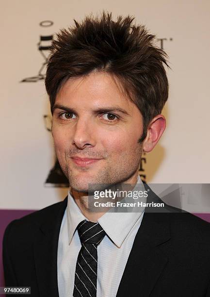 Actor Adam Scott attends the 25th Film Independent Spirit Awards after party held at the Nokia Theatre L.A. Live on March 5, 2010 in Los Angeles,...