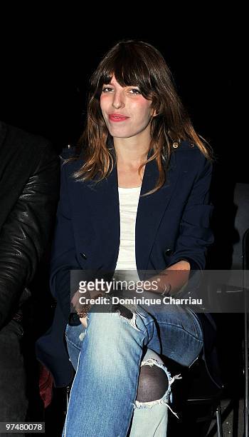 Actress Lou Doillon attends the Maison Martin Margiela Ready to Wear show as part of the Paris Womenswear Fashion Week Fall/Winter 2011 at Halle...