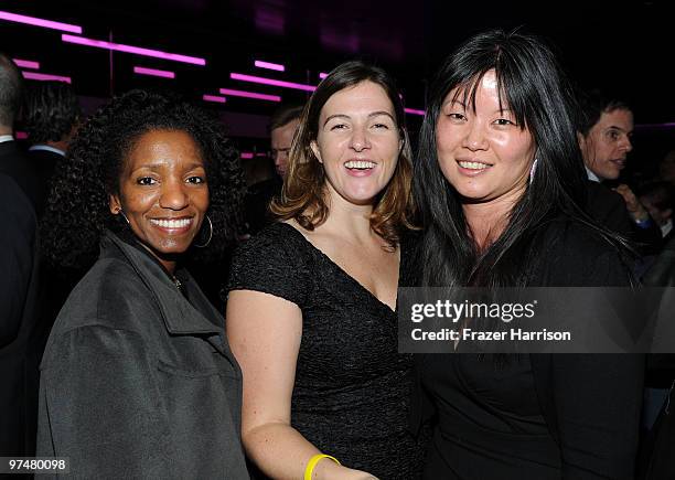 Producer Karin Chien and guests attend the 25th Film Independent Spirit Awards after party held at the Nokia Theatre L.A. Live on March 5, 2010 in...