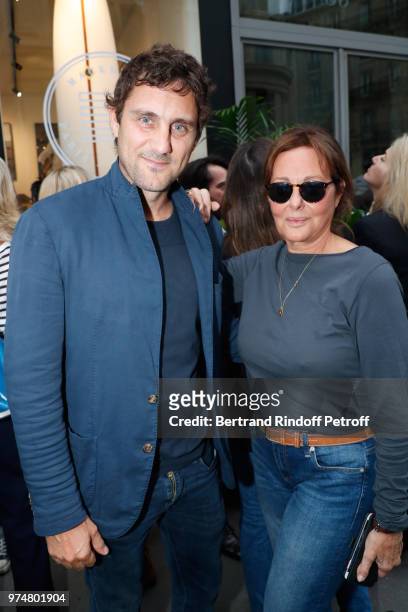 Champion of Water Ski, Dimitri Gamzukof and his mother Elizabeth Taylor attend the Inauguration of the new Mackeene pop-up store, from 1st to 30th...