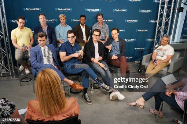 Actors Andrew Rannells, Zachary Quinto, Matt Bomer, Jim Parsons, Robin de Jesus, Brian Hutchison, Charlie Carver, Michael Benjamin Washington and Tuc...