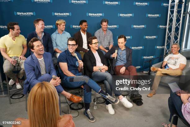 Actors Andrew Rannells, Zachary Quinto, Matt Bomer, Jim Parsons, Robin de Jesus, Brian Hutchison, Charlie Carver, Michael Benjamin Washington and Tuc...