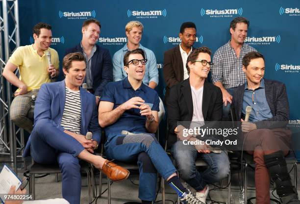 Actors Andrew Rannells, Zachary Quinto, Matt Bomer, Jim Parsons, Robin de Jesus, Brian Hutchison, Charlie Carver, Michael Benjamin Washington and Tuc...